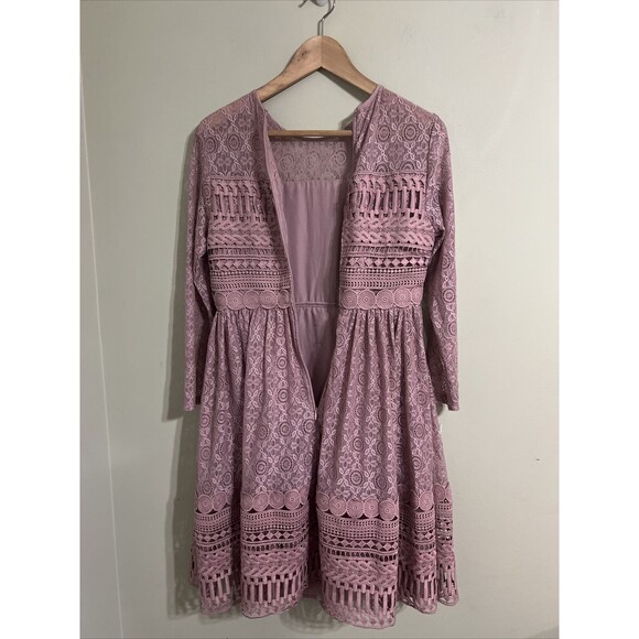 ASOS DESIGN Premium Lace Mini Skater Classic Dress USA Size 4 - Picture 7 of 7